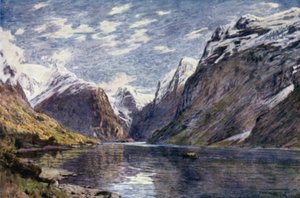 Loen Vand ja jäätikkö, Nord Fjord tekijältä Alfred Heaton Cooper