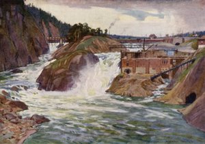 Trollhattanin putoukset tekijältä Alfred Heaton Cooper