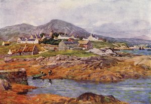 Roundstonen kylä Galwayn kreivikunnassa tekijältä Alfred Heaton Cooper