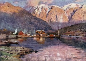 Ulvik, Hardanger Fjord tekijältä Alfred Heaton Cooper