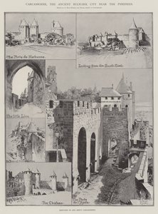 Carcassonne, muinainen Bulwark City lähellä Pyreneitä