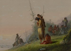 Intiaanien leiri tekijältä Alfred Jacob Miller