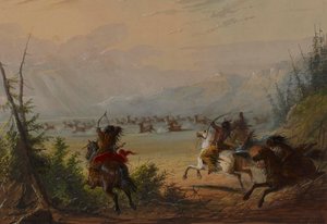 Hirvenmetsästys tekijältä Alfred Jacob Miller