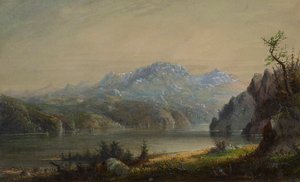 Järvi- ja vuoristomaisema tekijältä Alfred Jacob Miller