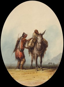 Root Diggers, n. 1837 (akvarelli ja guassi paperille) tekijältä Alfred Jacob Miller