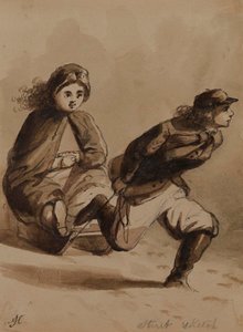 Katukuvaus. Pojan ritarillisuus tekijältä Alfred Jacob Miller