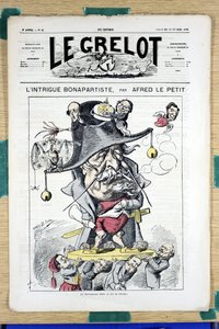 Kansi "" Le Grelot"", numero 45, Satiirinen väreissä tekijältä Alfred Le Petit