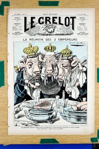 Kansi "" The Grelot", satiirinen väreissä tekijältä Alfred Le Petit