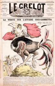 Totuus Coco-tapauksesta (Gambetta ja sen "" kanat") - Gambetta - kirjoittanut Alfred Le Petity, "" Le Grelot""" 17.12.1882 tekijältä Alfred Le Petit