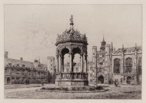 Cambridge: The Great Court of Trinity College (etsaus) tekijältä Alfred Louis Brunet Debaines
