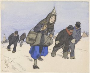 Sotapakolaisia ​​lumessa tekijältä Alfred Ost