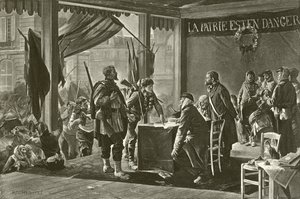 Vapaaehtoisten ilmoittautuminen, 1870 (syväpaino) tekijältä Alfred Paul Marie Richemont