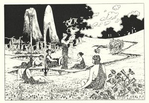 Lucianuksen A True History: Elysian Fields (kaiverrus).