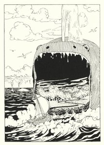 Lucianuksen A True History: The Ship Swallowed by the Whale (kaiverrus).