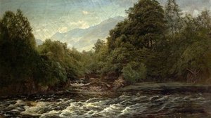 The Salmon Pool (Salmon Pool on the Spean, Skotlanti), 1880 tekijältä Alfred Pizzey Newton