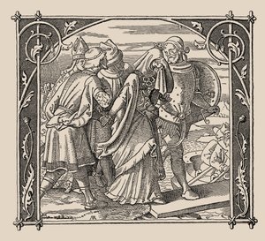 Nibelungit. Kriemhildin jäähyväiset, 1840-1841. tekijältä Alfred Rethel