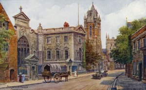 Cambridge: Peterhouse College (väri litho) tekijältä Alfred Robert Quinton
