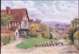 Cropthorne, Nr Evesham, Worcester, The Cottages and the Village Life of Rural England, julkaisija Dent & Sons Limited tekijältä Alfred Robert Quinton