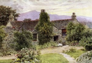 Dove Cottage, Grasmere (väri litho) tekijältä Alfred Robert Quinton