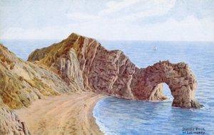 Durdle Door, Nr Lulworth (väri litho) tekijältä Alfred Robert Quinton