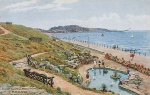 Aurinkorinteitä ja malliveneen lampi, Morecambe tekijältä Alfred Robert Quinton