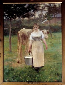 Manda Lametrie, maanviljelijä. Alfred Philippe Rollin (1846-1919) maalaus 1887 su. 2,14 x 1,61 m Pariisi, musee d