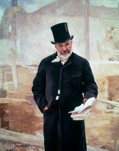 Muotokuva Jean-Charles Adolphe Alphandista (1817-1891), ranskalaisesta insinööristä, Alfred Philippe Rollin öljy kankaalle (1846-1919) tekijältä Alfred Roll