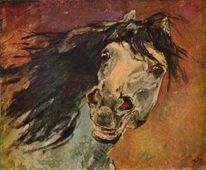 Andalusian Horse Head, c1910 tekijältä Alfred Roll