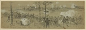 2. kesäkuuta Kanta nro. Cold Harbor -kiväärikaivokset edessä tekijältä Alfred Rudolph Waud