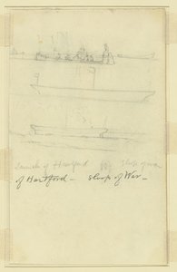 Hartfordin lanseeraus, Sloop of War tekijältä Alfred Rudolph Waud