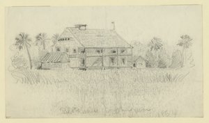Lentäjät talossa St.John -joki tekijältä Alfred Rudolph Waud