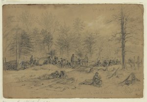 Paikka, jossa Genl. Sedgwick tapettiin tekijältä Alfred Rudolph Waud