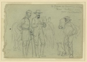 Prinssi de Joinville luonnostelee "Pariisia" katsomassa Cumberlandin lähellä tekijältä Alfred Rudolph Waud