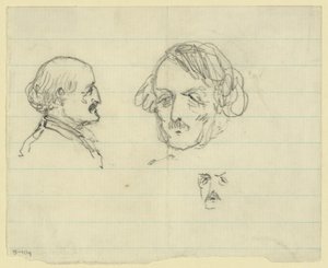 Kolme rintakuva -muotokuvaa, mukaan lukien Benjamin Butler tekijältä Alfred Rudolph Waud