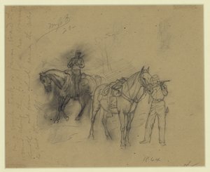 Kaksi ratsuväkeä tekijältä Alfred Rudolph Waud