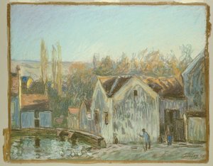 Moret-sur-Loingin kulma tekijältä Alfred Sisley