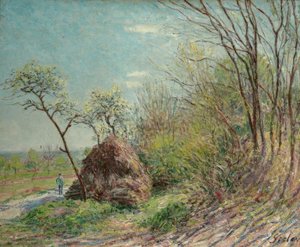 Les Sablonsin metsän laidalla tekijältä Alfred Sisley