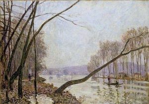 Seinen ranta syksyllä tekijältä Alfred Sisley