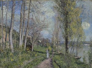 Seinen rannat, n. 1880-1881 tekijältä Alfred Sisley
