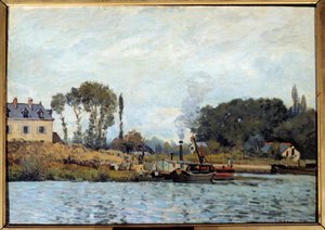 Vene Bougivalin sulkulla Alfred Sisleyn (1839-1899) maalaus 1873 su. 0,46x0,65 m Pariisi, musee d