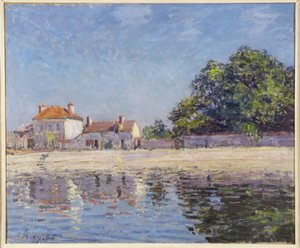 Loingjoen rannat, Saint-Mammès tekijältä Alfred Sisley