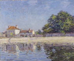 Banks of the Loing, Saint-Mammes (Loing-joki Saint-Mammesissa), 1885 tekijältä Alfred Sisley