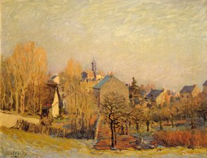 Pakkas aamu Louveciennesissä tekijältä Alfred Sisley