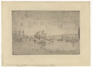 Näkymä Loing-joelle veneillä pankista Bords du Loing: La Rive tekijältä Alfred Sisley