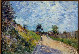 Alfred Sisleyn (1839-1899) maisemamaalaus 1870 su. 0,38x0,55 m Lyon, Musee des Beaux Arts tekijältä Alfred Sisley
