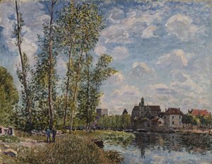 Moret, Näkymä Loingista, Iltapäivä toukokuussa tekijältä Alfred Sisley