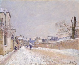 Rue Eugène Moussoir Moretissa: Talvi, 1891. tekijältä Alfred Sisley