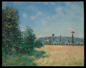 Sahursin niityt aamuauringossa tekijältä Alfred Sisley