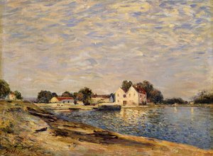 Saint-Mammes, Loingin rannoilla; Saint-Mammes, les Bord du Loing, 1884 tekijältä Alfred Sisley