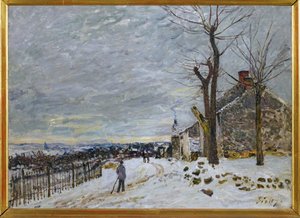 Lunta Veneux-Nadonissa, noin 1880 (maalaus kankaalle) tekijältä Alfred Sisley